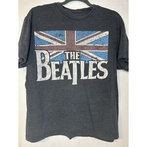 The Beatles Union Jack‎ Black T-Shirt Size Large 2015
